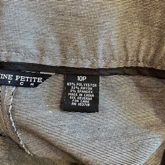 Larry Levine Petite 10P tailored wide leg pocketed lightweight pant with cuffs - Picture 7 of 8